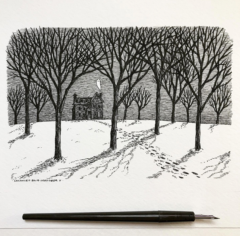 @laurieconleyart with Higgins Ink @laurieconleyart with Higgins Ink